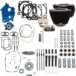 77 Cycles S&S CYCLE P/N 310-1059A 124" Power Package Engine Performance Kit Gear Drive   Includes gloss black pushrod tubes